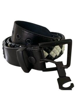 Black and White Checkered Skater Belt Size 42 Removable Buckle Y2K Punk Rock